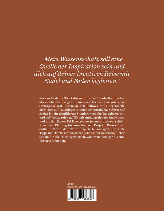 Sticken auf Strick von Judit Gummlich