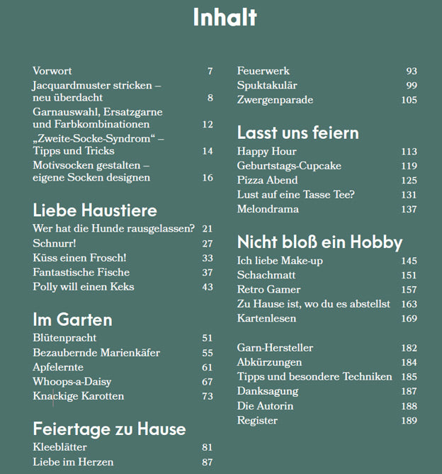 Geniale Motivsocken stricken. Farbenfrohe Statementsocken in Jacquardtechnik von Charlotte Stone